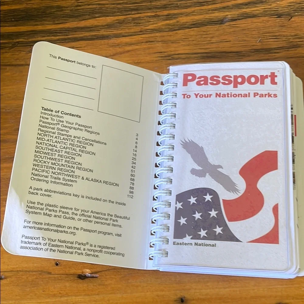 🎉NWT! Blue and Yellow National Parks Passport Book